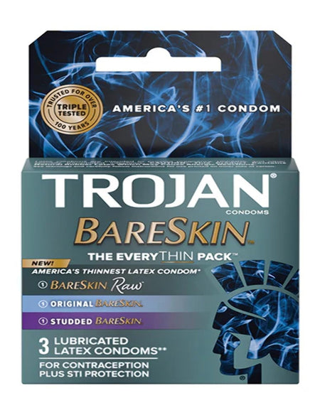 Trojan Bareskin Condom Variety Pack (3 ct)