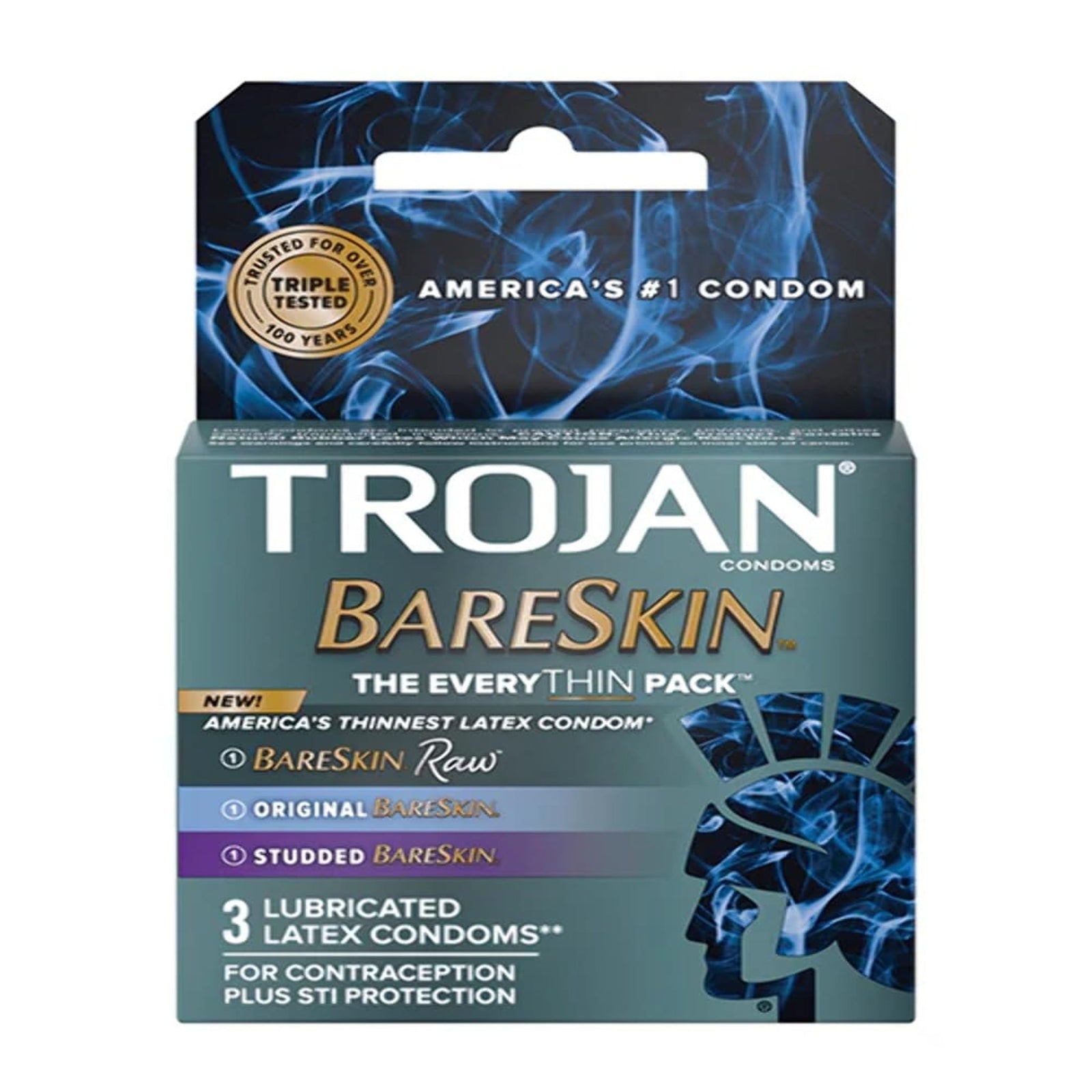 Trojan Bareskin Condom Variety Pack (3 ct)