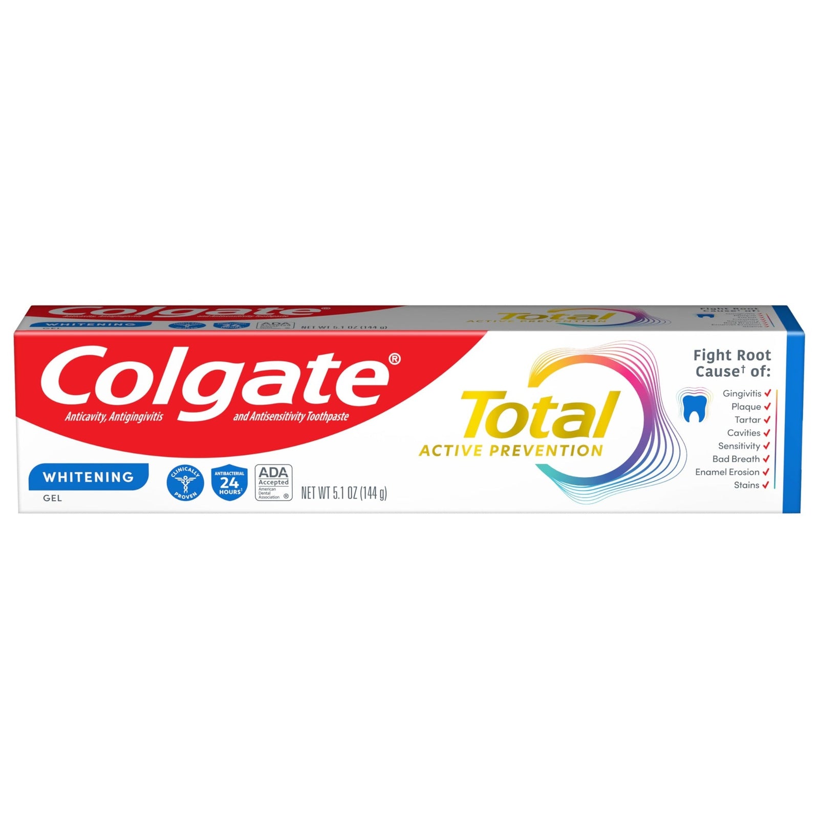 Colgate Total Whitening Gel Toothpaste Mint (5.1 oz)