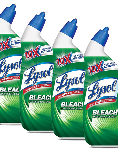 Lysol Toilet Bowl Cleaner with Bleach (24 oz, 4 Pack)