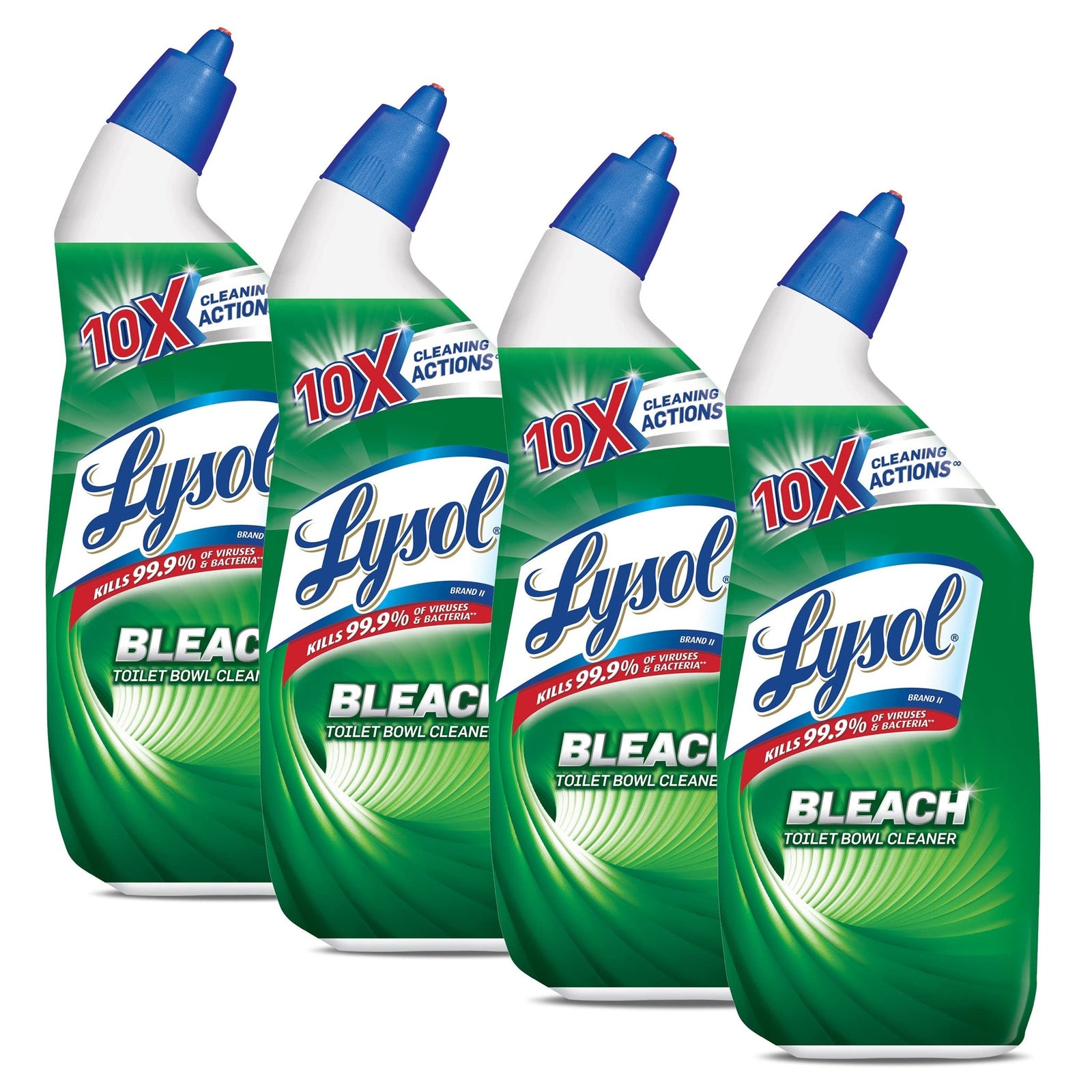 Lysol Toilet Bowl Cleaner with Bleach (24 oz, 4 Pack)