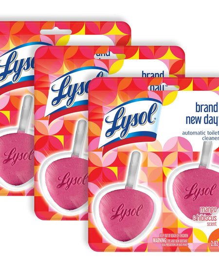 Lysol Automatic Toilet Bowl Cleaner Mango & Hibiscus (2 Count, 3 Pack)