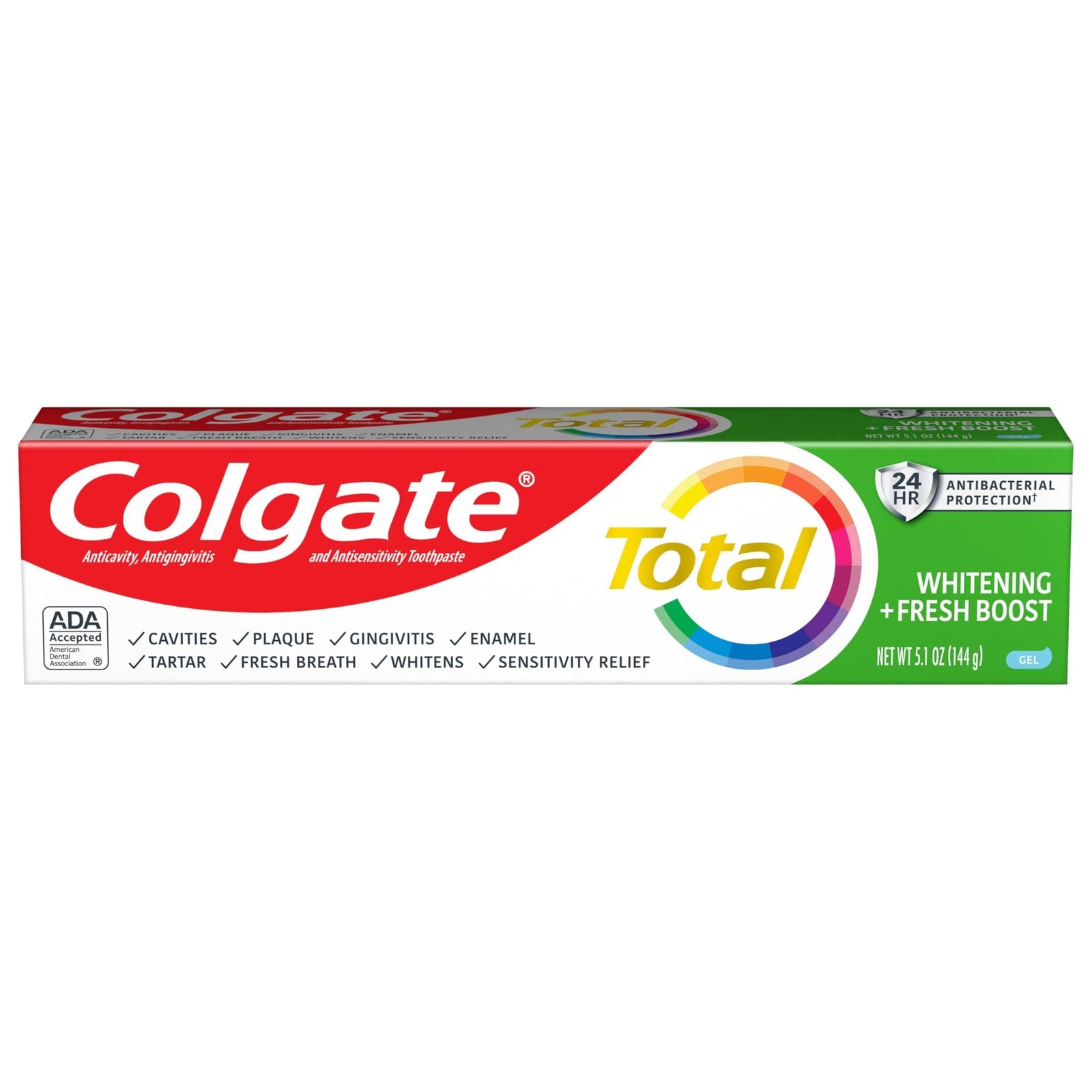 Colgate Total Whitening + Fresh Boost Toothpaste Gel (5.1 oz)