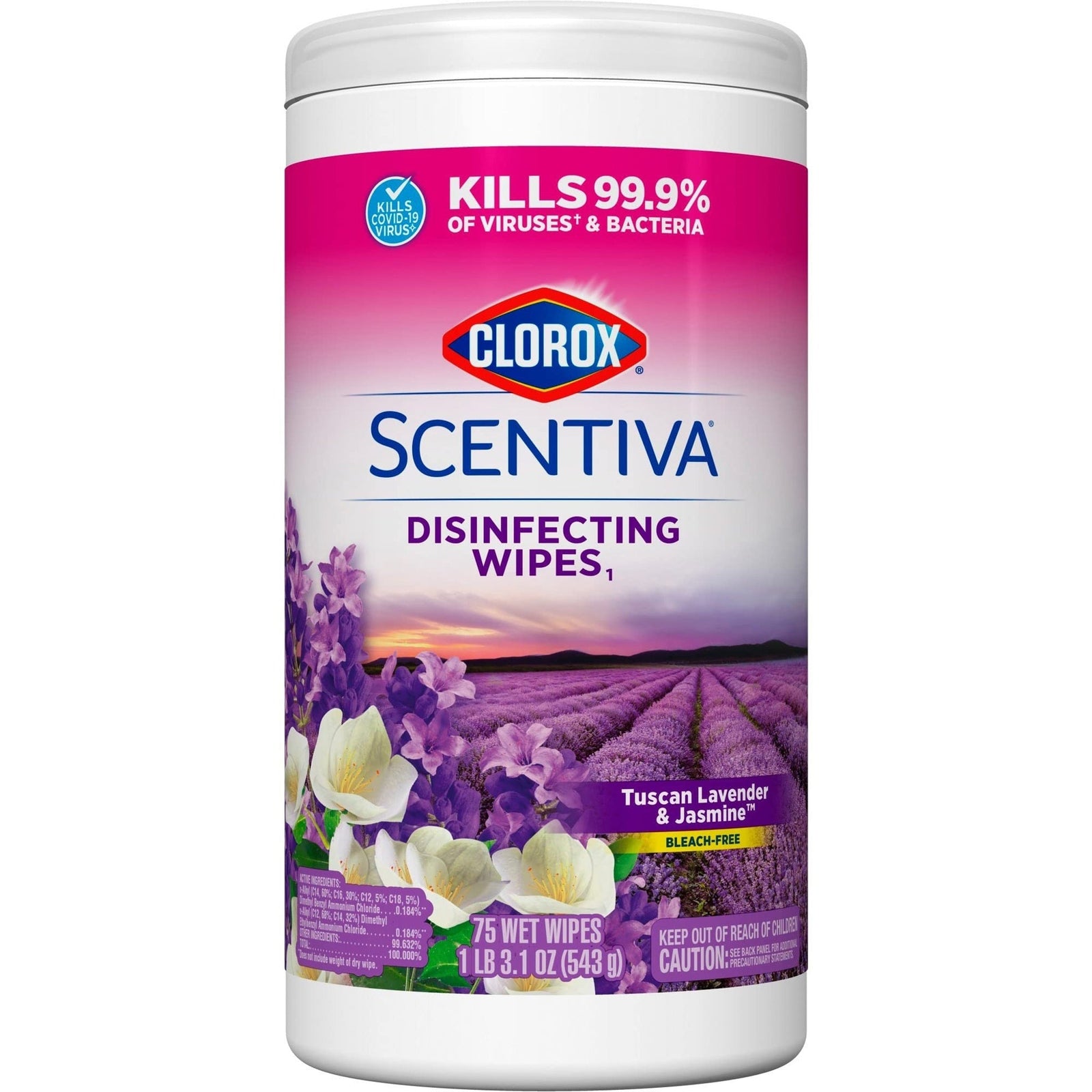 Clorox Scentiva Disinfecting Wipes Lavender & Jasmine (75 Count)