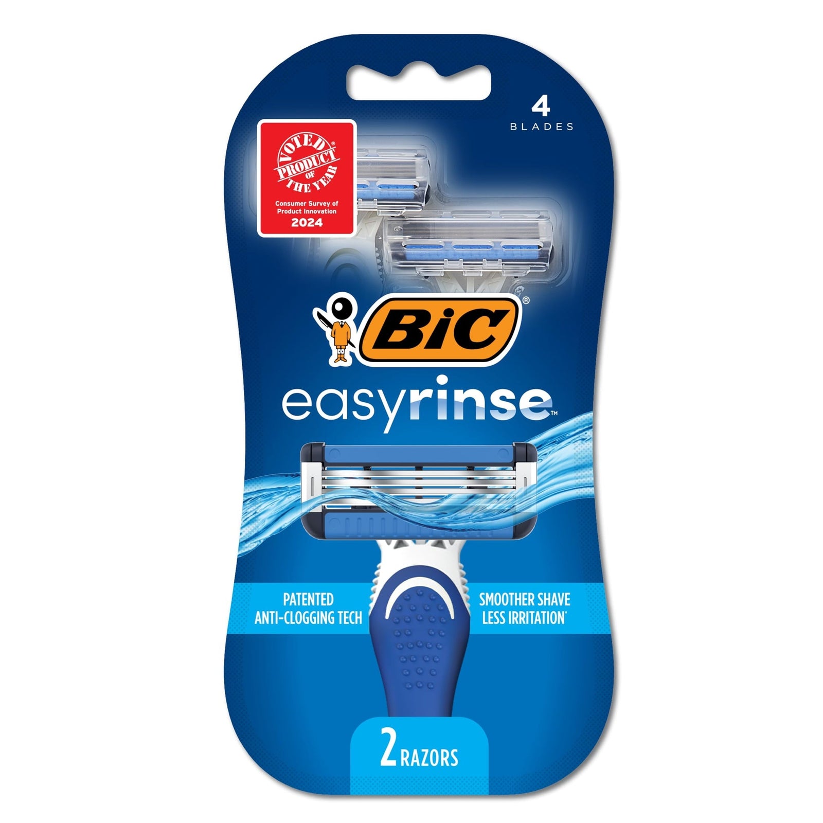 BIC EasyRinse Men's Disposable Razors (2 Count)