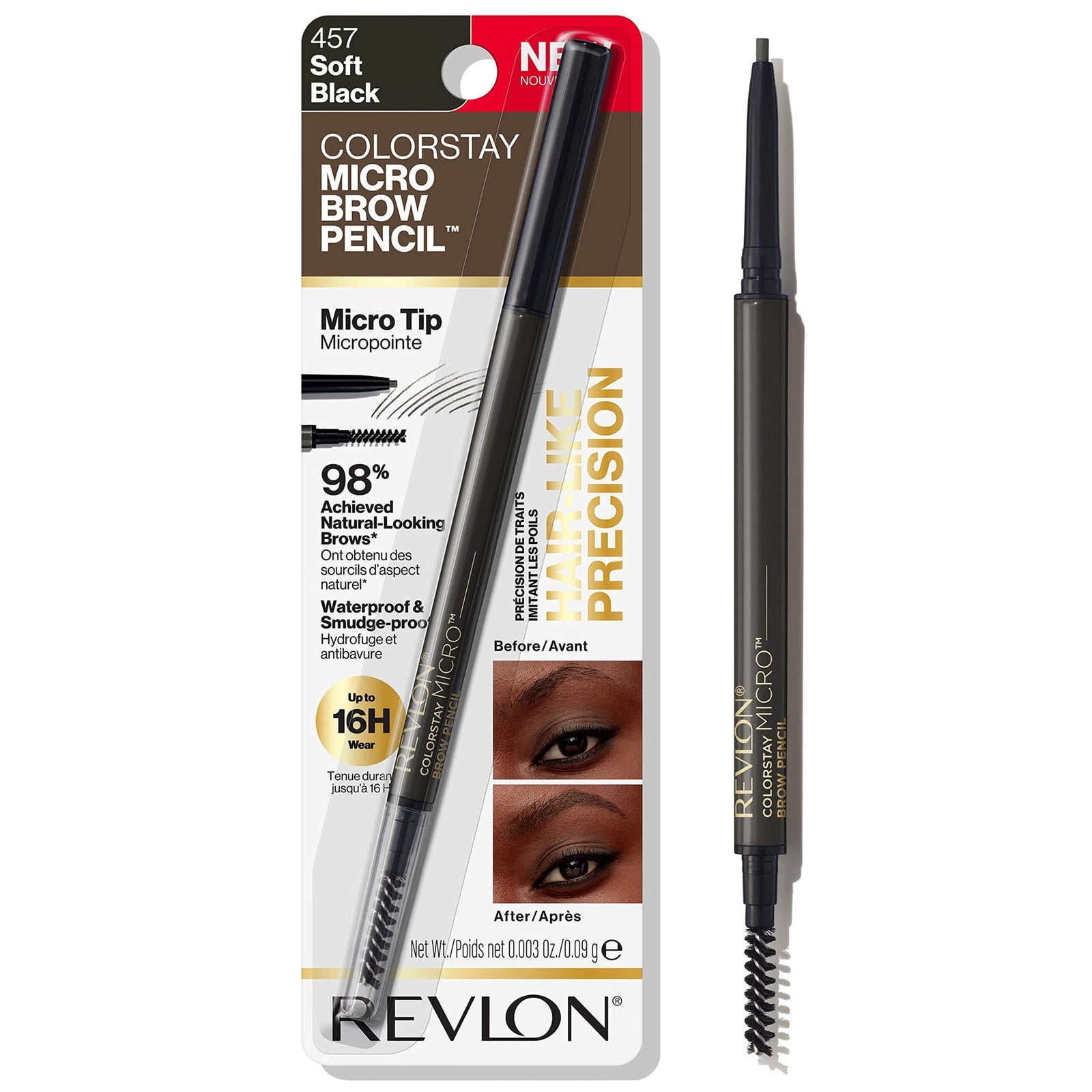 Revlon ColorStay Eyebrow Pencil Soft Black (0.003 oz)