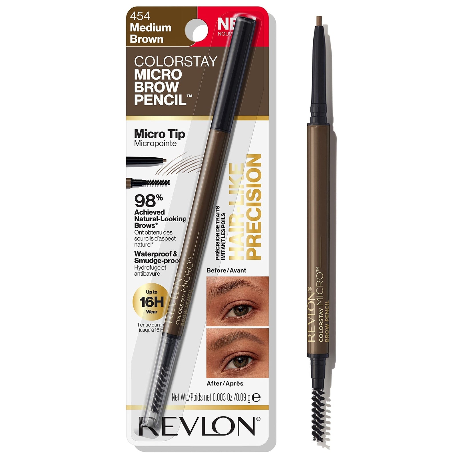 Revlon ColorStay Eyebrow Pencil Medium Brown (0.003 oz)