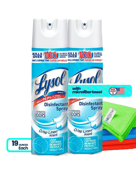 NikCatcher Lysol Spray + Microfiber Cloth Bundle