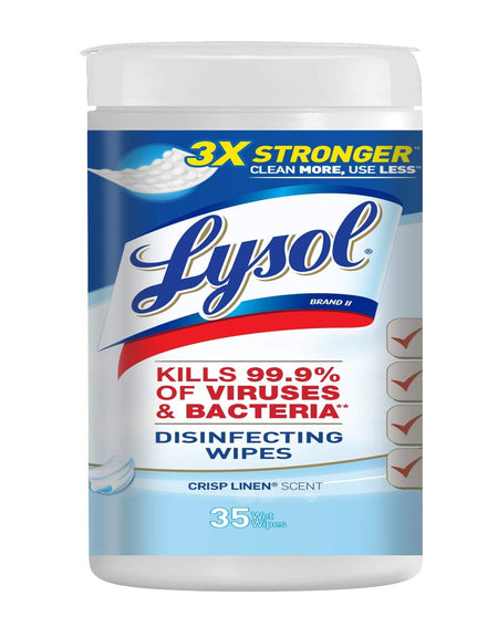 Lysol Disinfecting Wipes Crisp Linen (35 Count)