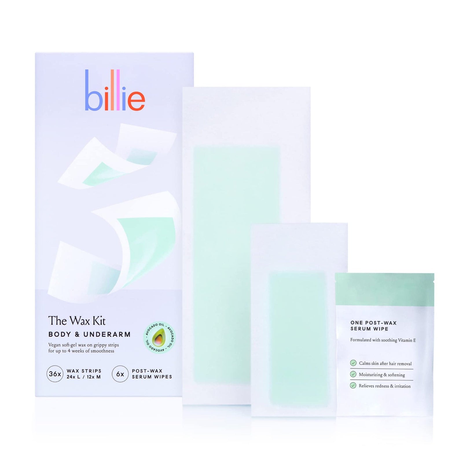 Billie Wax Kit Body & Underarm (36 strips + 6 wipes)