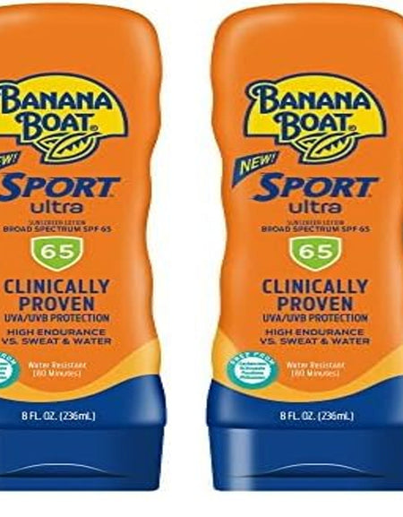 Banana Boat Sport Sunscreen Lotion SPF 65 (8 oz, 2-pack)
