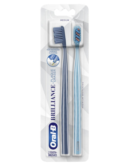 Oral-B Brilliance Toothbrush Medium (2 Count)