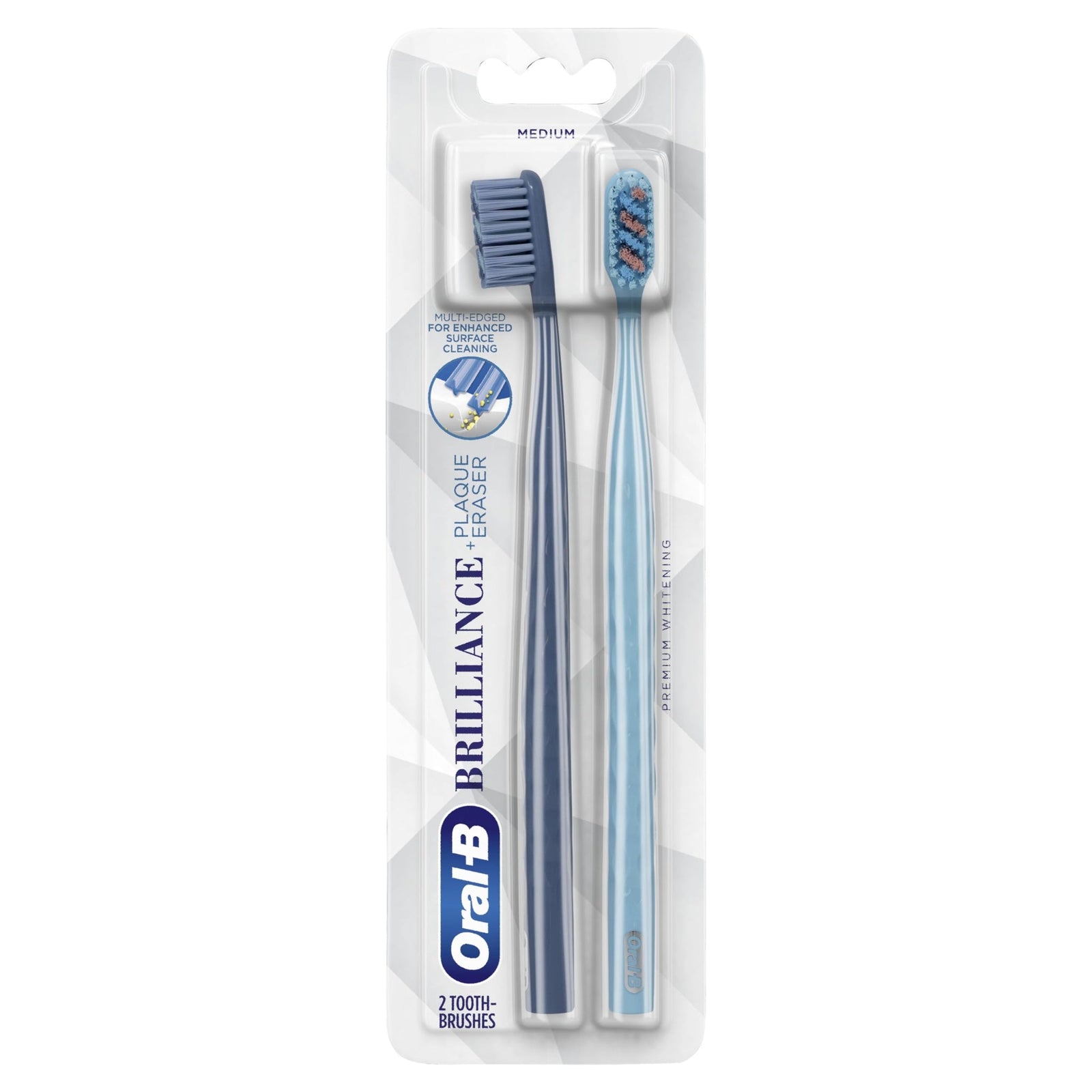 Oral-B Brilliance Toothbrush Medium (2 Count)