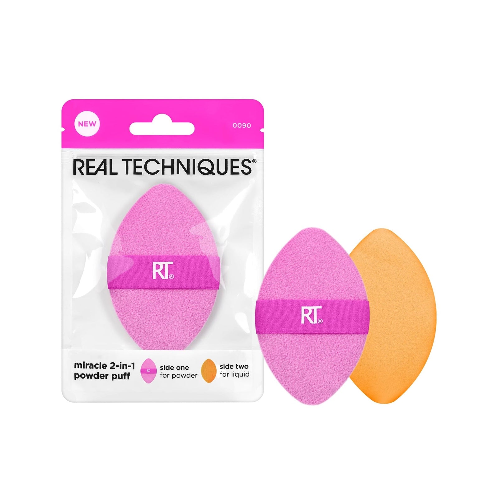 Real Techniques 2-in-1 Powder Puff (1 Count)