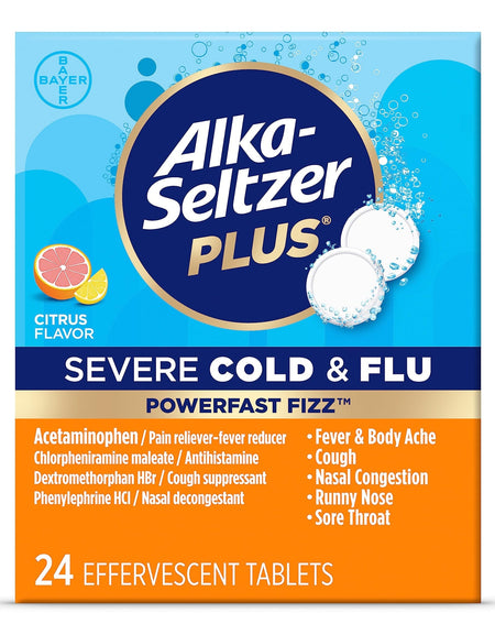 Alka-Seltzer Plus Severe Cold & Flu Tablets (24 Count)