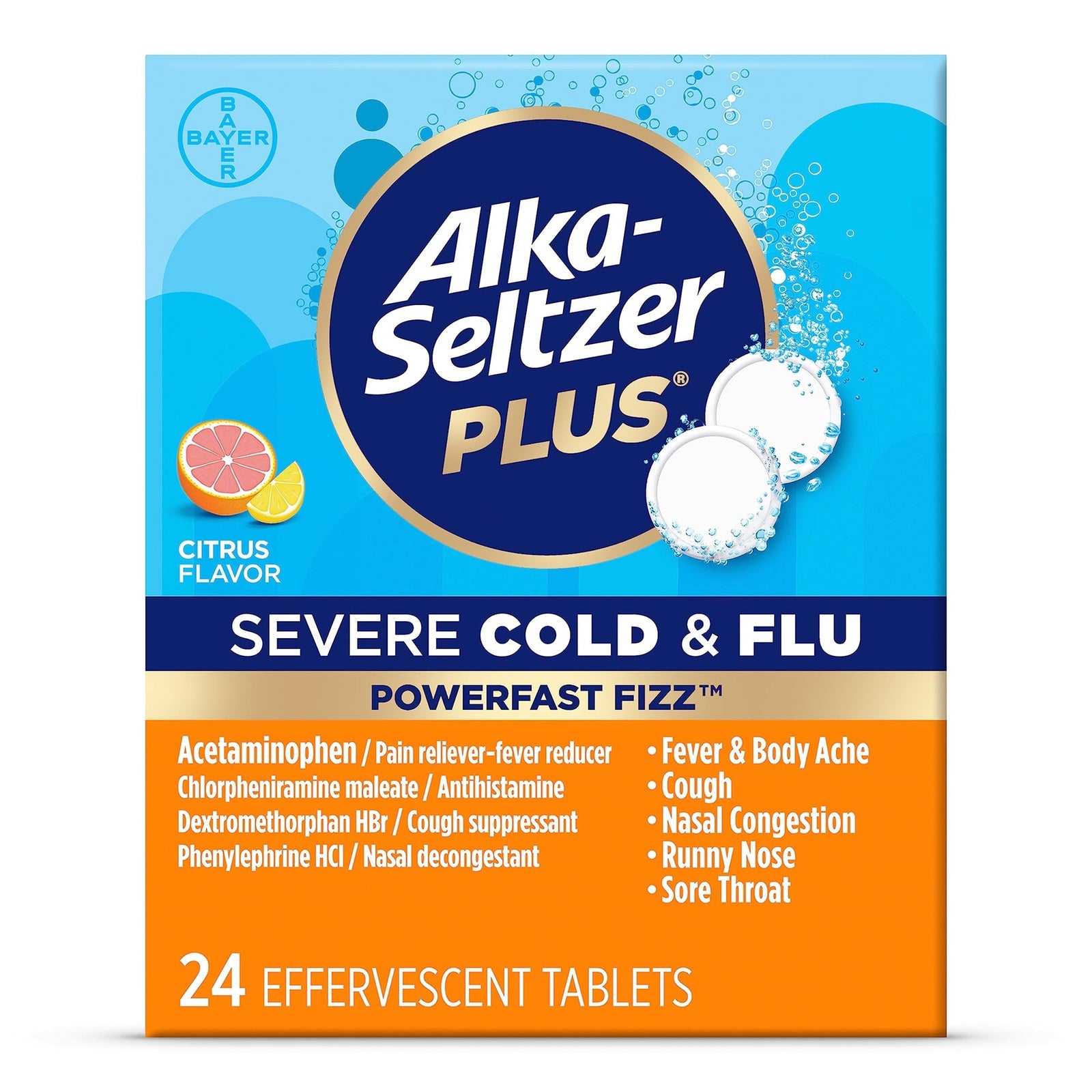 Alka-Seltzer Plus Severe Cold & Flu Tablets (24 Count)