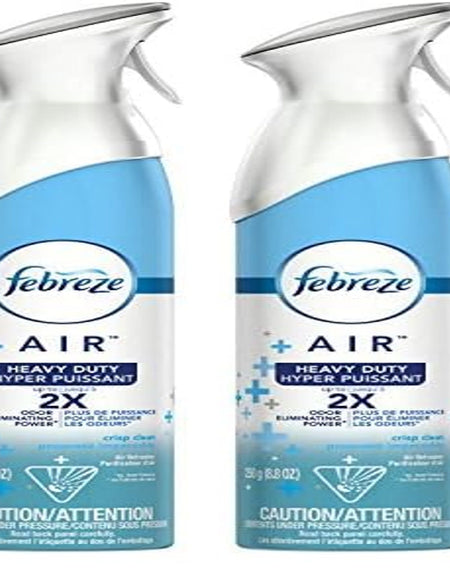 Febreze Air Freshener Heavy Duty Crisp Clean (8.8 oz, 2 Pack)