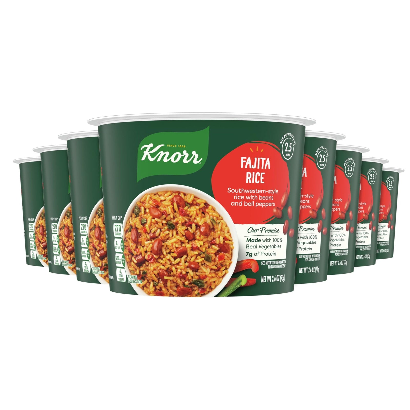 Knorr Rice Cup Fajita Rice (2.6 oz, 8 Count)