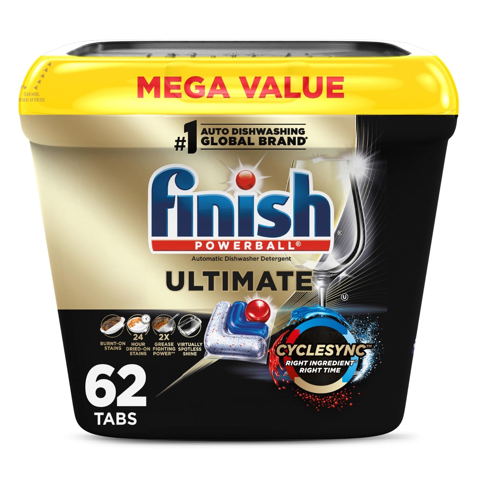 Finish Ultimate Dishwasher Detergent Tabs (62 Count)