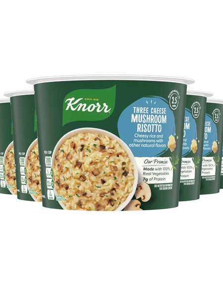 Knorr Rice Cup 3 Cheese Mushroom Risotto (2.6 oz, 8 Count)