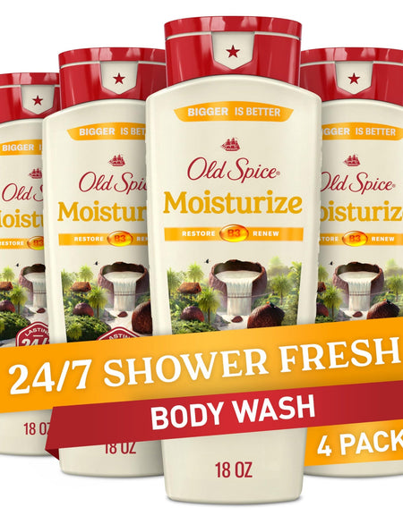 Old Spice Body Wash 24/7 Shower Fresh (18 oz, 4 Pack)