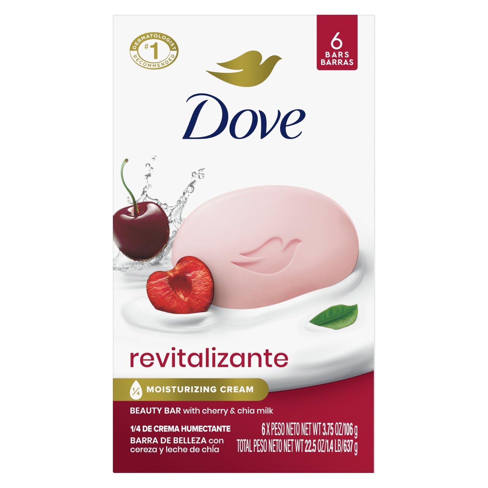 Dove Beauty Bar Cherry & Chia Milk (3.75 oz, 6 ct)