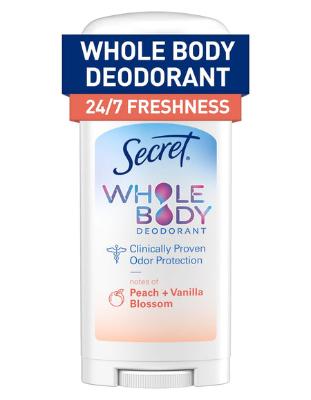 Secret Whole Body Deodorant Stick Peach & Vanilla (2.4 oz)