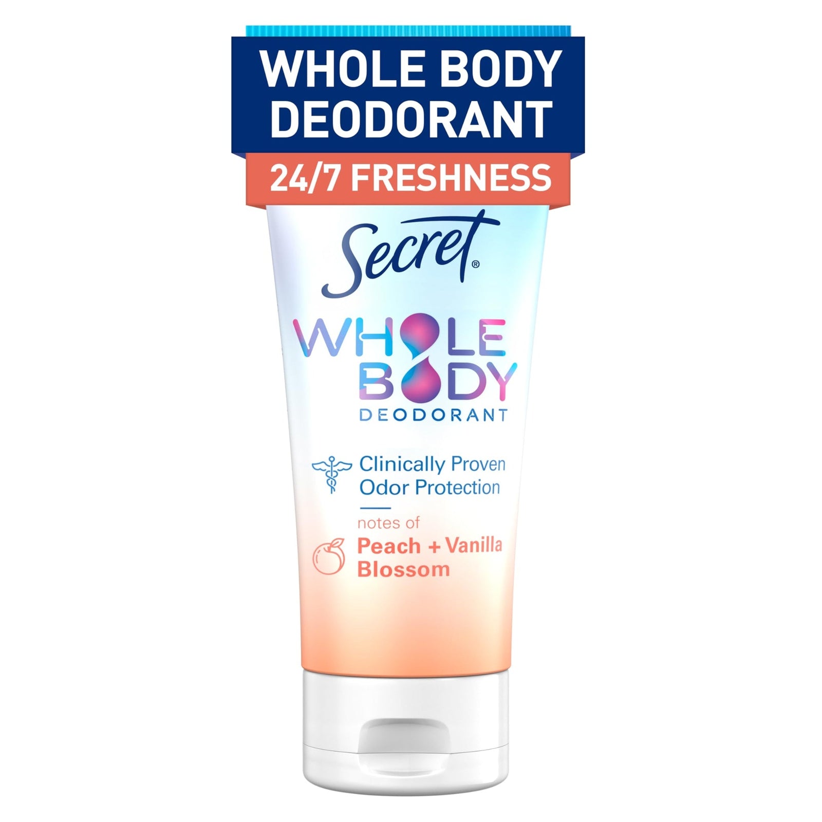 Secret Whole Body Deodorant Cream Peach & Vanilla (3 oz)