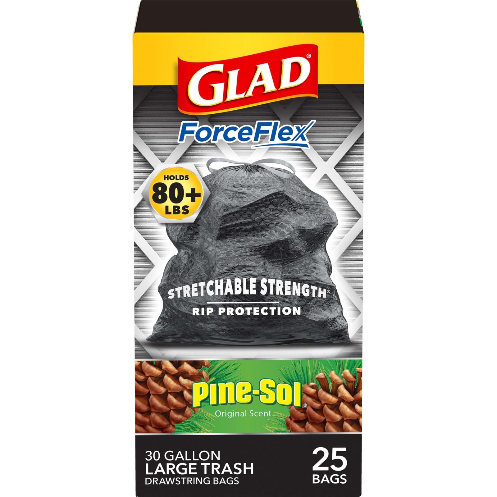 Glad Trash Bags Pine-Sol Scent (30 gal, 25 ct)