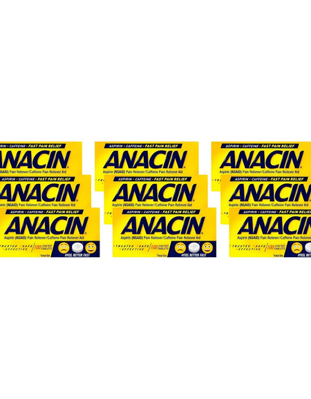 Anacin Pain Relief Aspirin Tablets (100 ct, 9 pk)