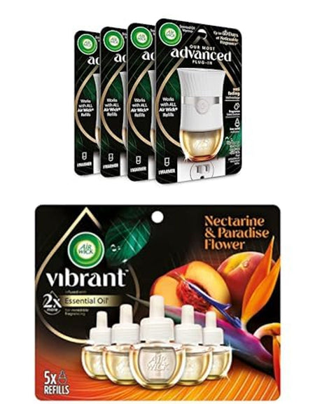 Air Wick Plug-In Warmer & Vibrant Refill Nectarine (5 ct)