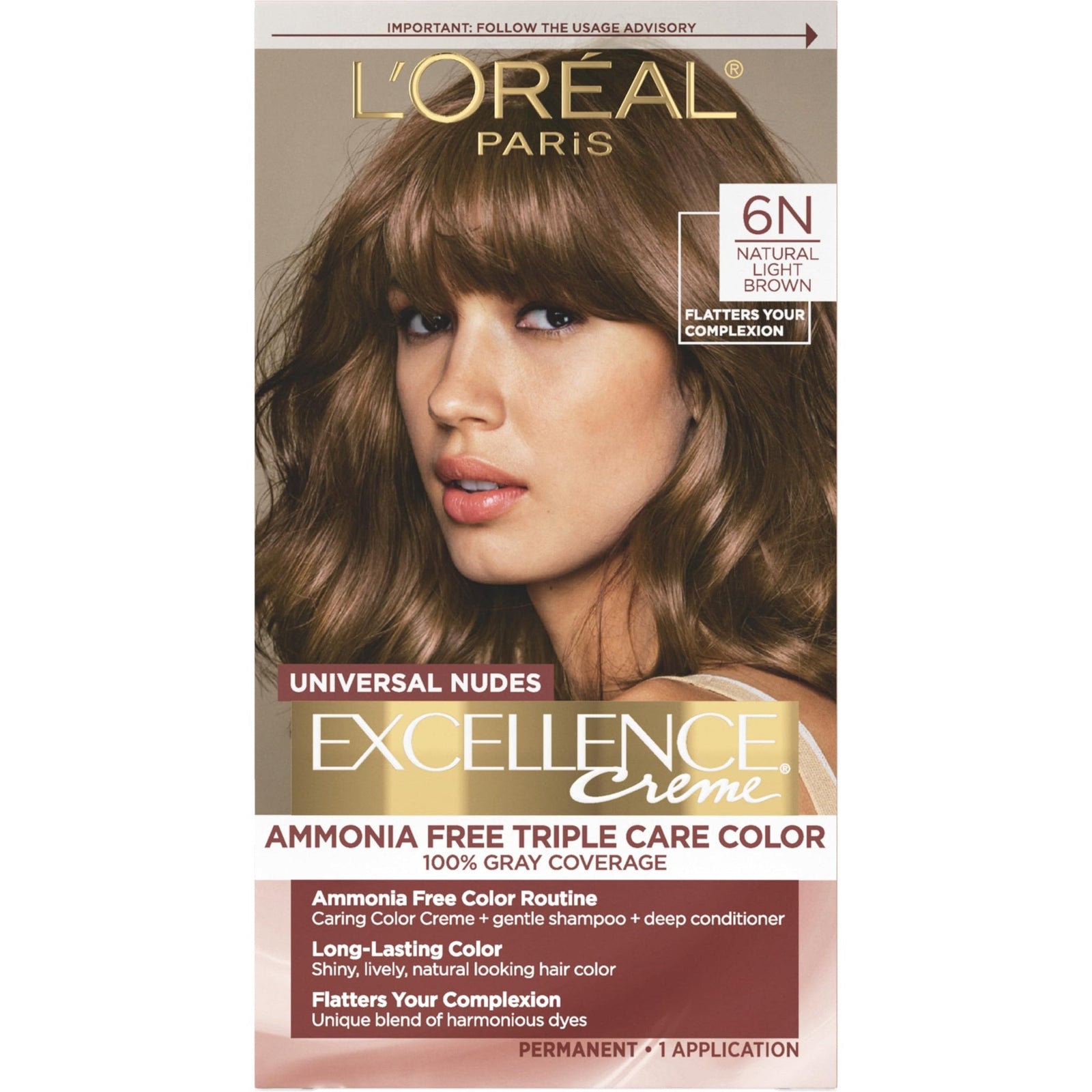 L’Oreal Excellence Universal Nudes Hair Color 6N