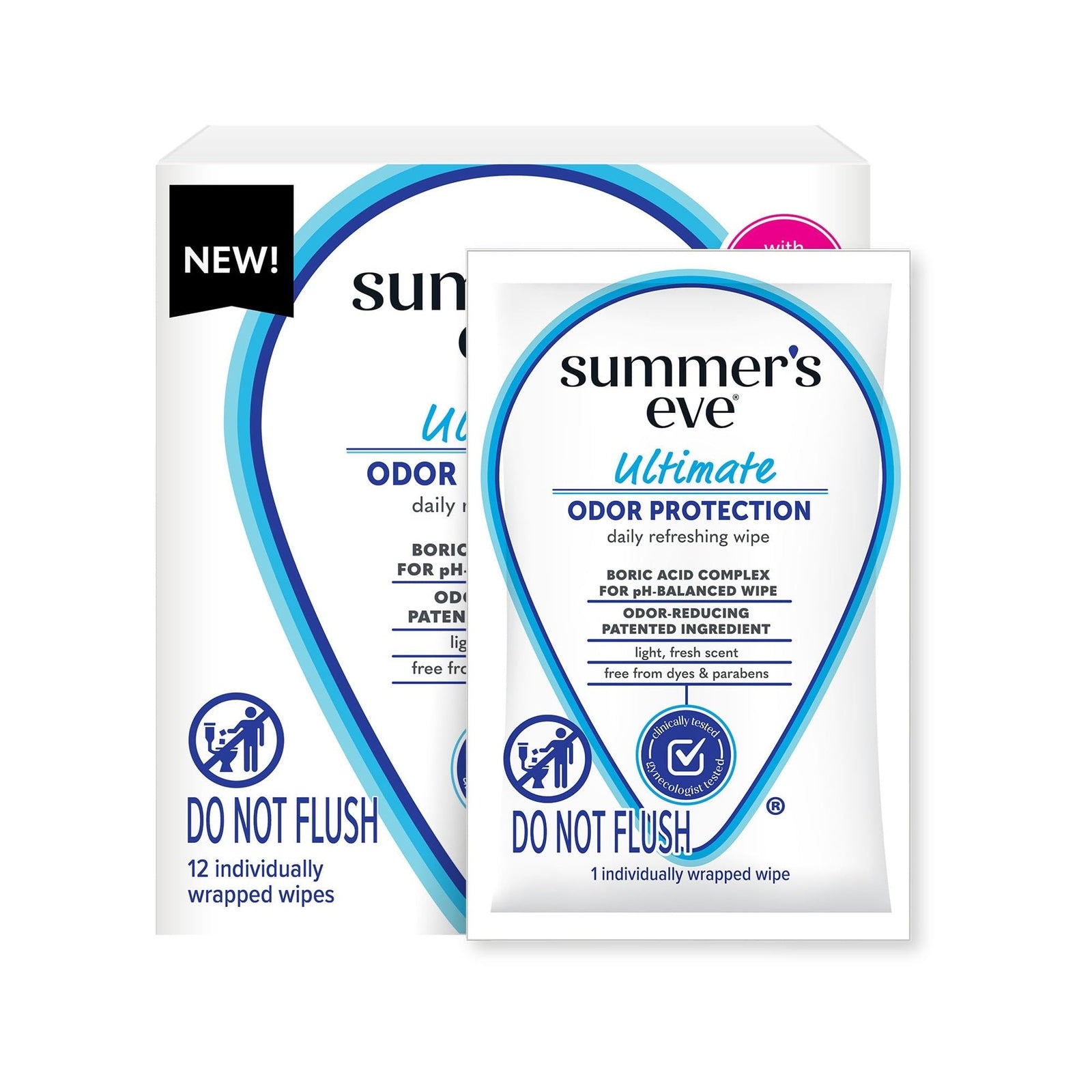 Summer's Eve Feminine Wipes with Boric Acid (12 ct)