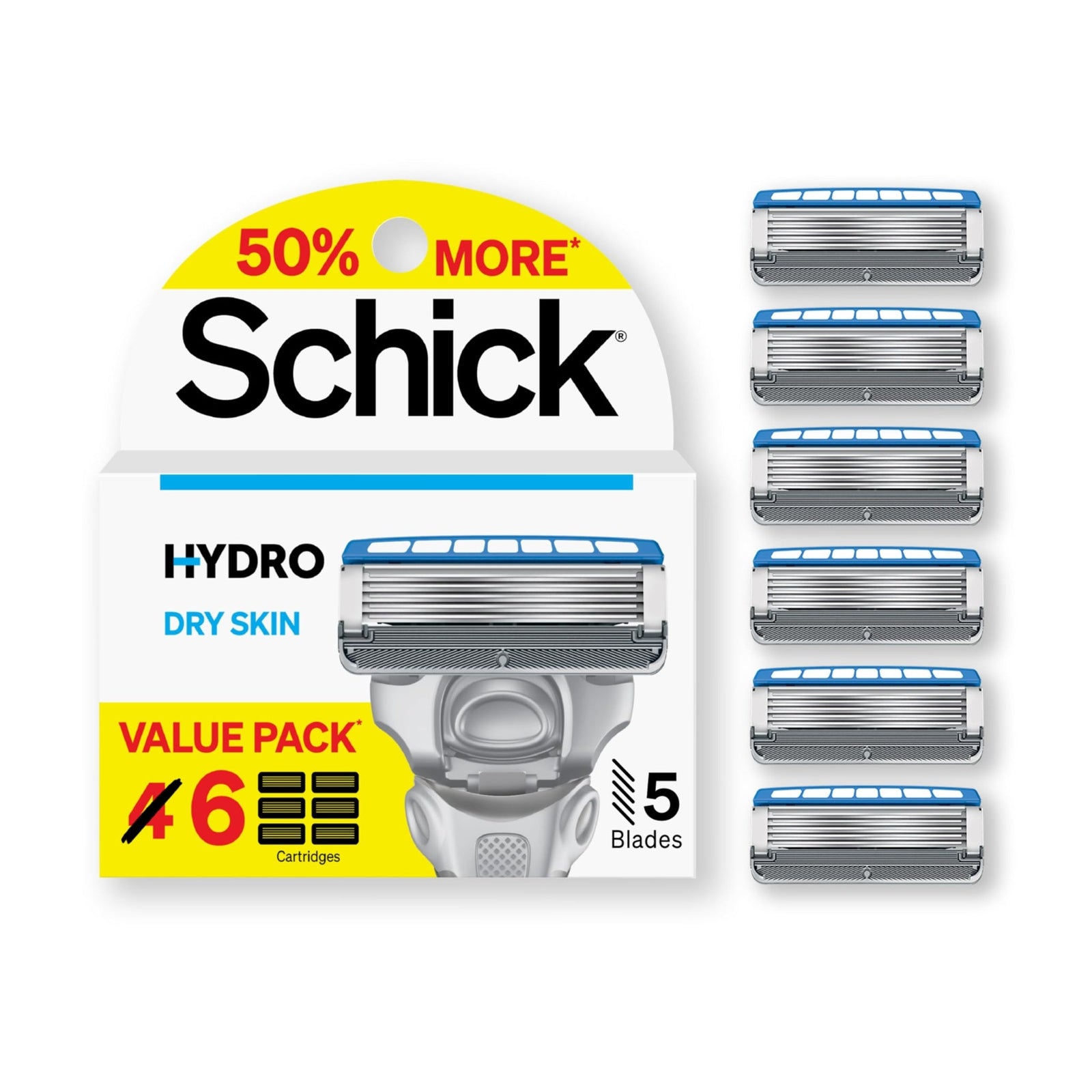 Schick Hydro Dry Skin Razor Refills (6 Count)