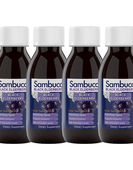Sambucol Elderberry Syrup Original (4 oz, 4 Pack)