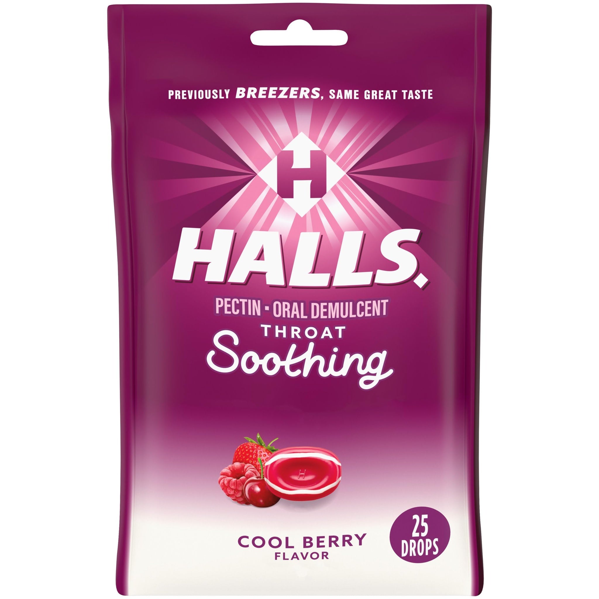 Halls Throat Drops Cool Berry (25 Count, 3 Pack)