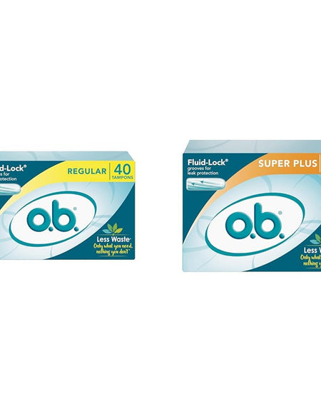 o.b. Tampons Regular & Super Plus (40 Count Each)