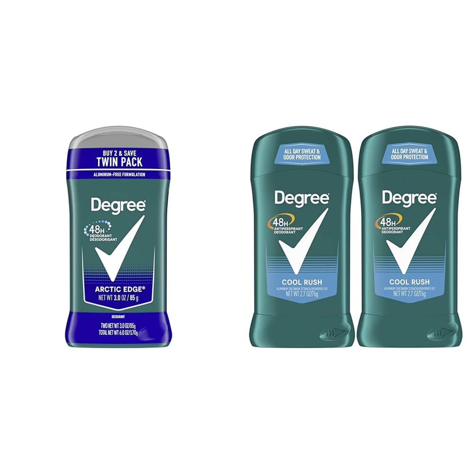 Degree Men Deodorant Arctic Edge + Cool Rush (4 ct)