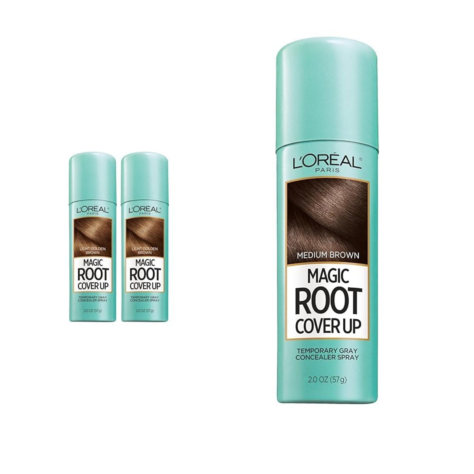 L'Oreal Root Cover Up Spray Light & Medium Brown (2 pk)