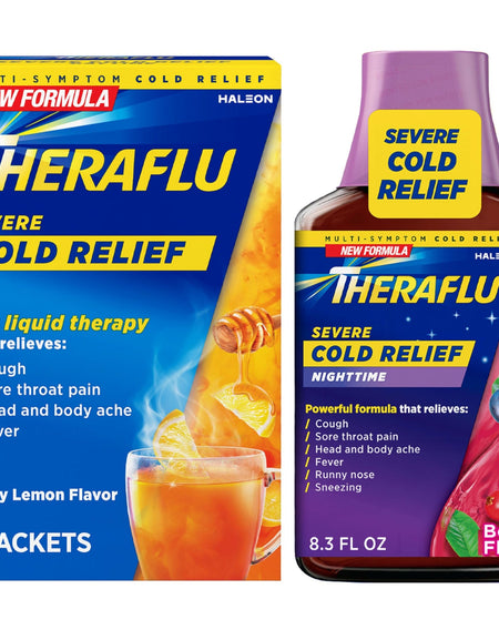 Theraflu Day & Night Cold Relief Combo (8.3 oz + 6 ct)