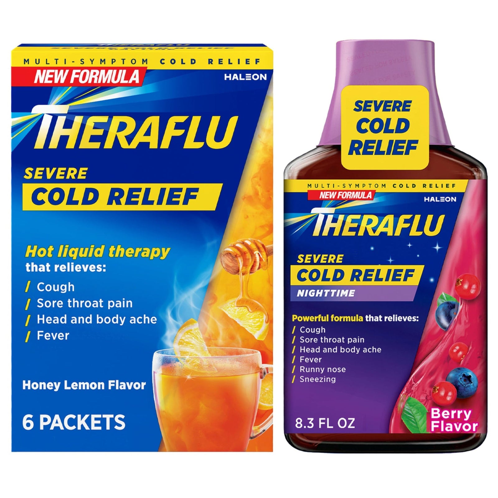 Theraflu Day & Night Cold Relief Combo (8.3 oz + 6 ct)