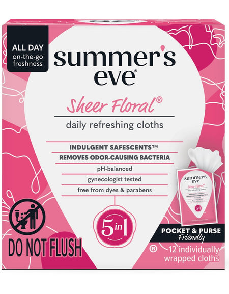 Summer's Eve Feminine Wipes Sheer Floral (12 ct)