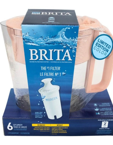 Brita Metro Water Pitcher Pink (6 cup)