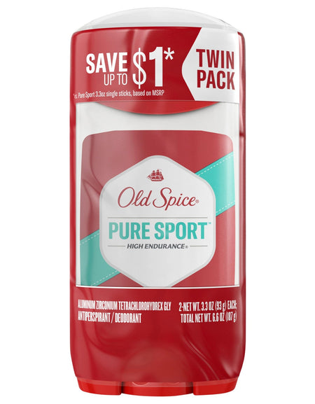 Old Spice Deodorant Pure Sport Twin (6.6 oz)