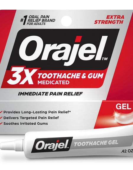 Orajel 3X Toothache & Gum Pain Gel (0.42 oz)