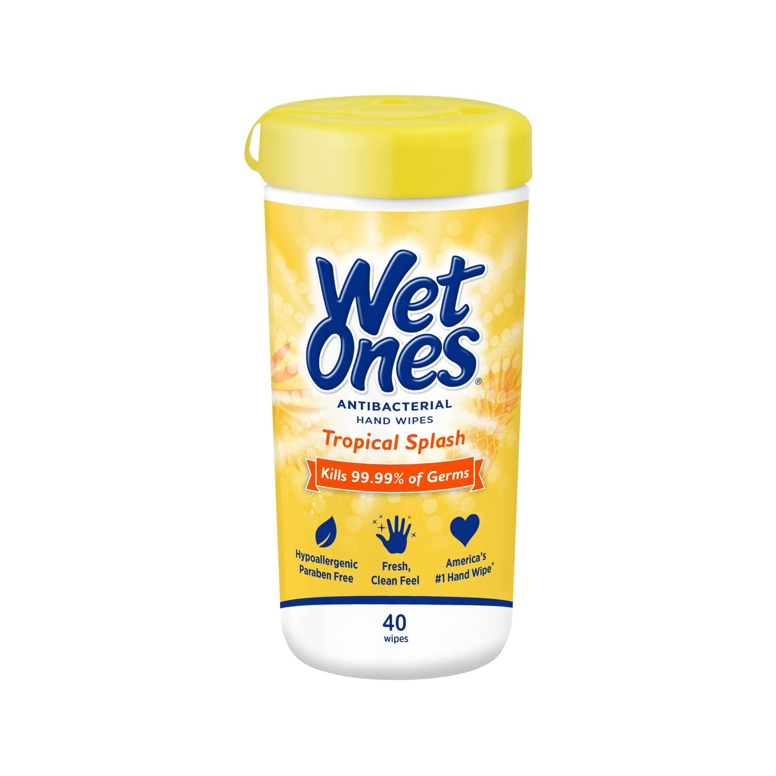 Antibacterial Wipes, Hand Sanitizer Wipes, Wet Ones Wipes, 40 ct. Canister