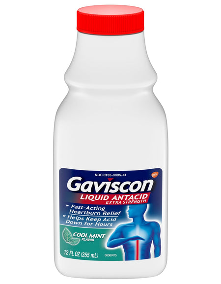 Gaviscon Extra Strength Antacid Cool Mint (12 oz)