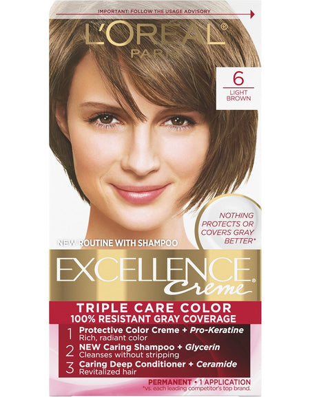 L'Oreal Excellence Creme Hair Color 6 Light Brown