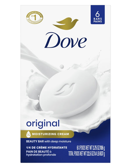 Dove Beauty Bar Soap Original (3.75 oz, 6 ct)