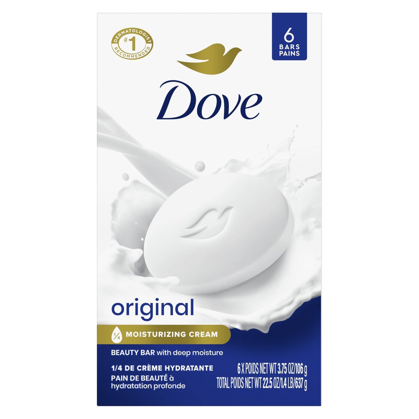 Dove Beauty Bar Soap Original (3.75 oz, 6 ct)